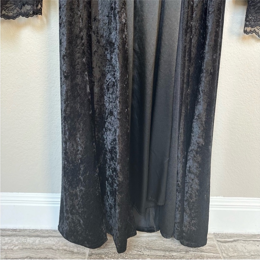 Lip Service Vintage Crushed Velvet Goth Witch Renaissance Dress L - Picture 8 of 16